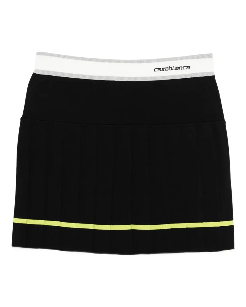 Casablanca Paris pleated short skirt - Schwarz Schwarz