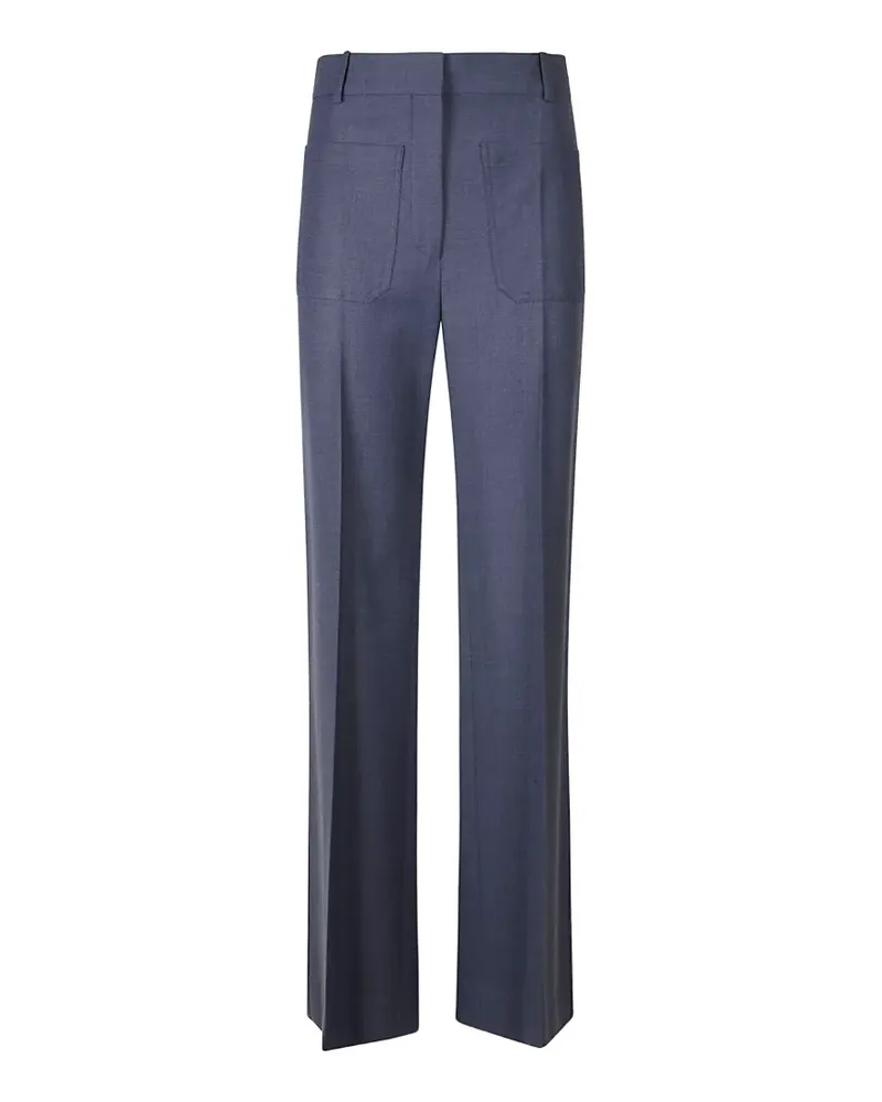 Victoria Beckham Gerade Alina Hose mit aufgesetzter Tasche - Blau Blau