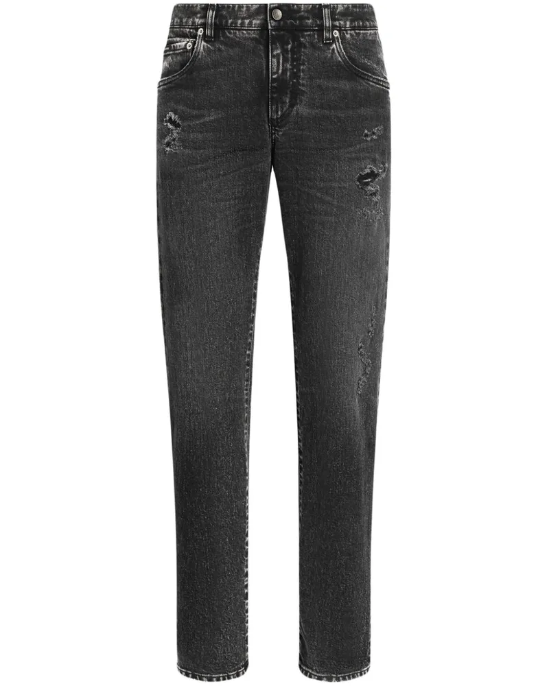 Dolce & Gabbana Jeans im Distressed-Look - Schwarz Schwarz