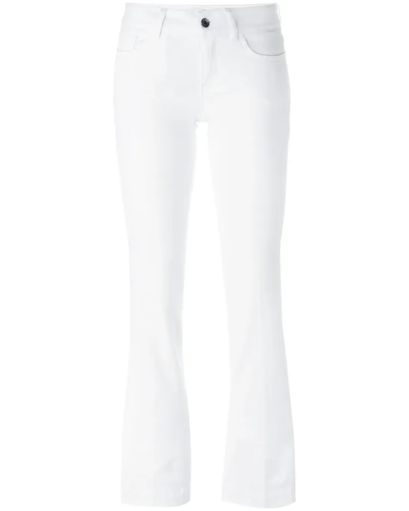 Dolce & Gabbana Halbhohe Schlagjeans - Weiß Weiß