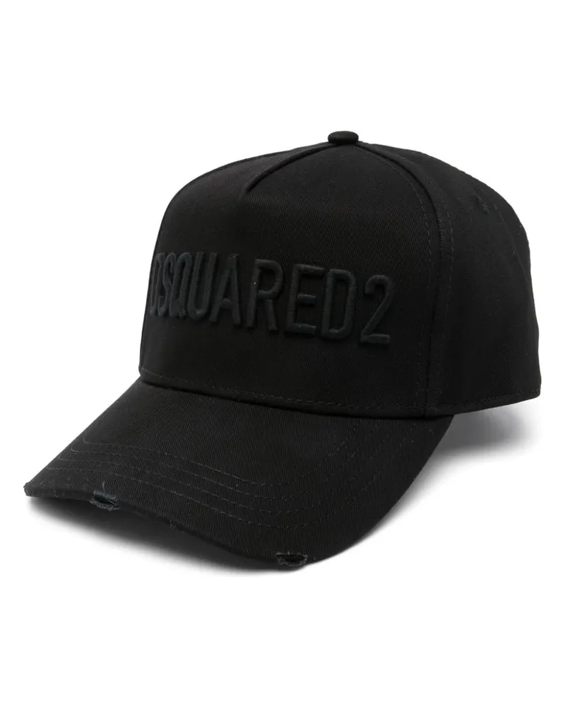 Dsquared2 Baseballkappe mit Logo-Stickerei - Schwarz Schwarz