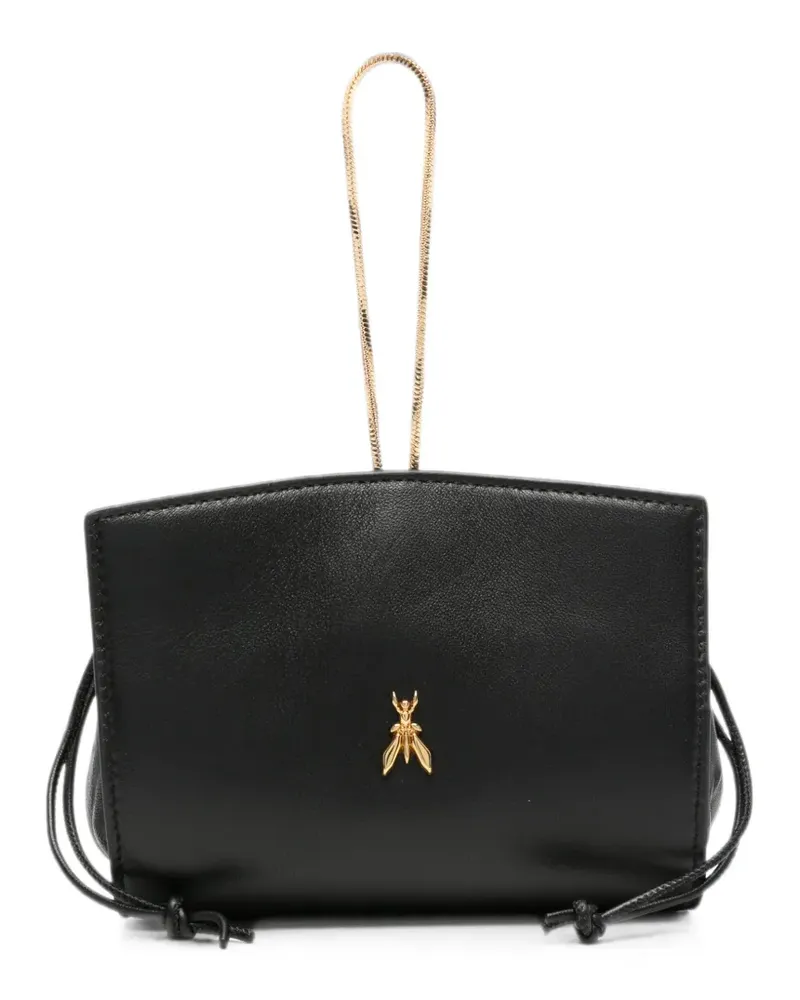 Patrizia Pepe Clutch mit Logo-Schild - Schwarz Schwarz
