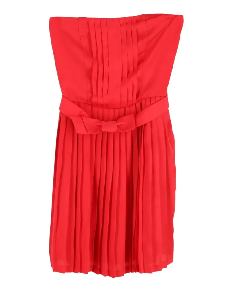 Sandro pleated strapless mini dress - Rot Rot