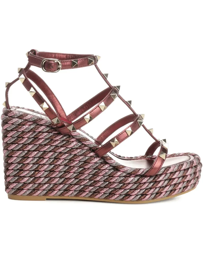 Valentino Garavani Wedge-Sandalen mit Nieten 95mm - Braun Braun