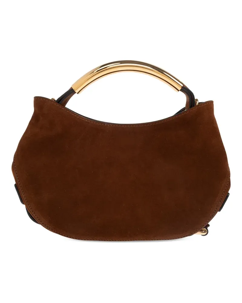 Moschino Runde Handle Me Schultertasche - Braun Braun