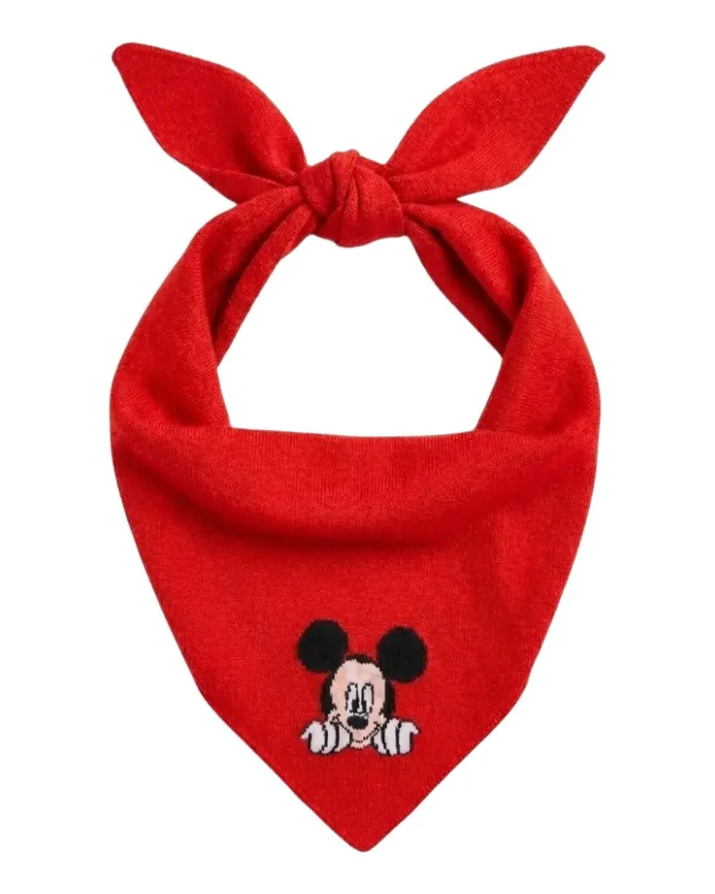 Chinti & Parker Mickey Bandana mit Intarsienstrick - Rot Rot