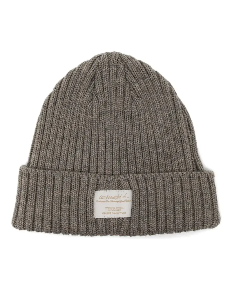 Undercover logo-patch beanie hat - Braun Braun