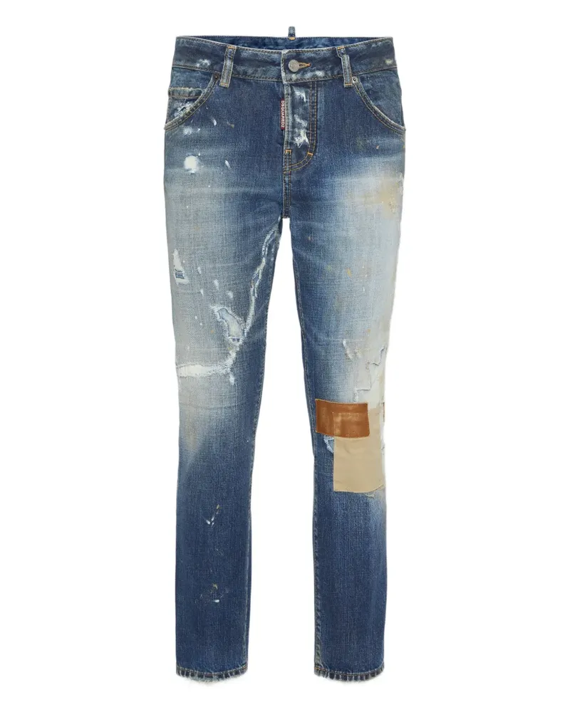 Dsquared2 Skinny-Jeans im Distressed-Look - Blau Blau