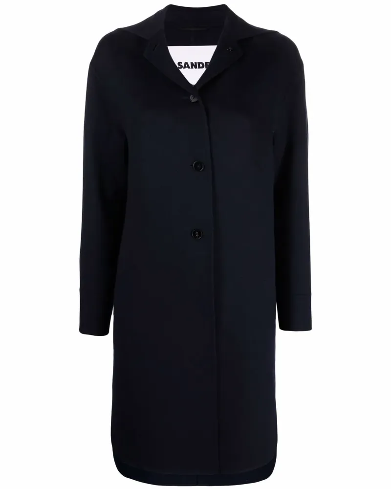 Jil Sander Geknöpfter Mantel - Blau Blau