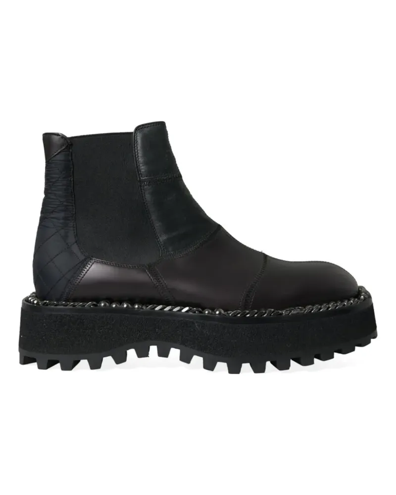 Dolce & Gabbana Stiefeletten mit Plateau - Schwarz Schwarz