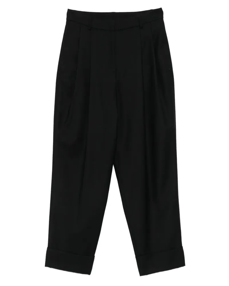 Akris Bundfaltenhose mit Bündchen - Schwarz Schwarz