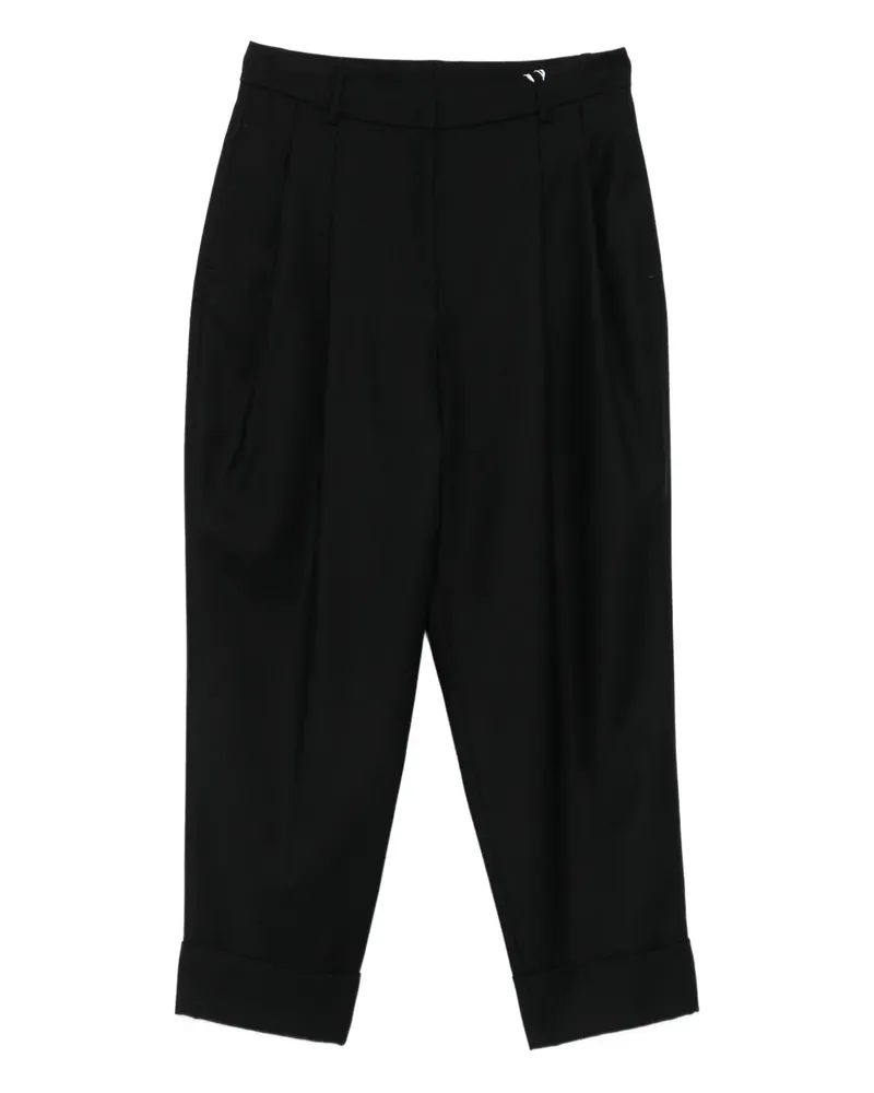 Akris Bundfaltenhose mit Bündchen - Schwarz Schwarz