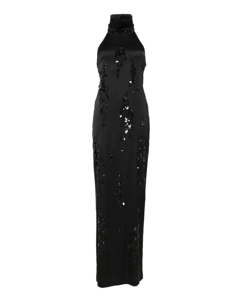 Des Phemmes sequin-embellished backless maxi dress - Schwarz Schwarz