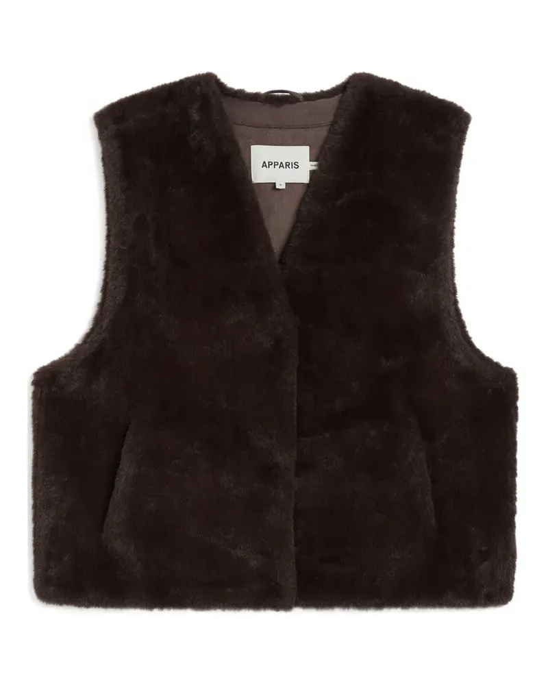 APPARIS Lyle faux-fur gilet - Braun Braun