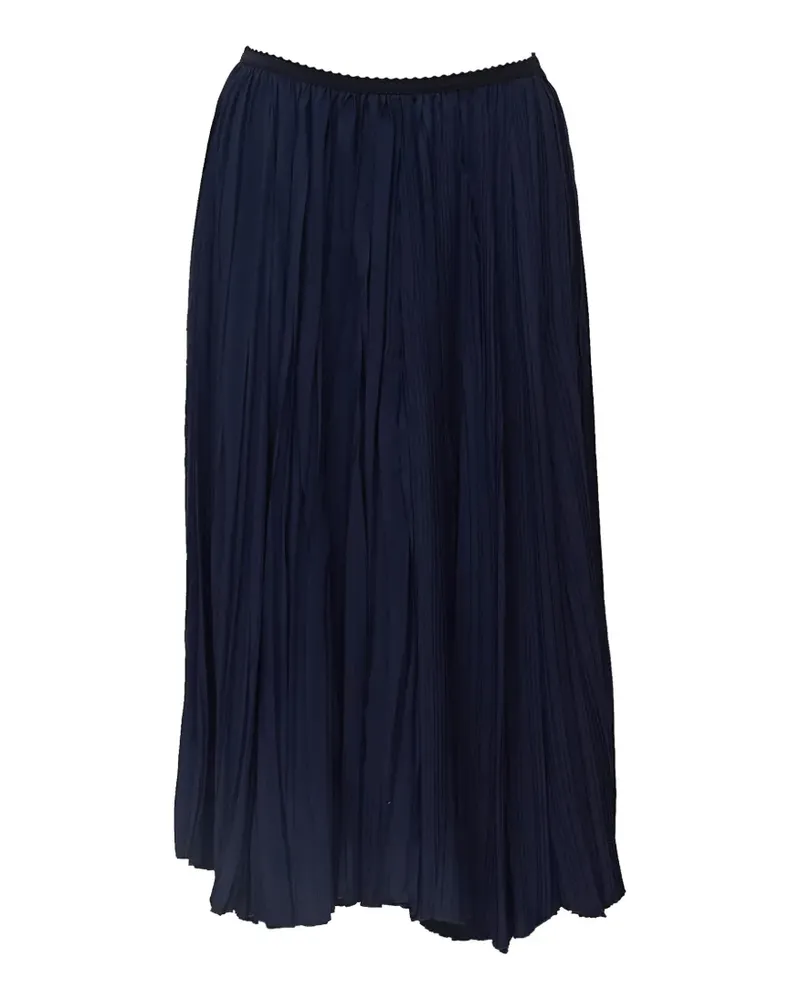 N° 21 Faltenrock mit elastischem Bund - Blau Blau