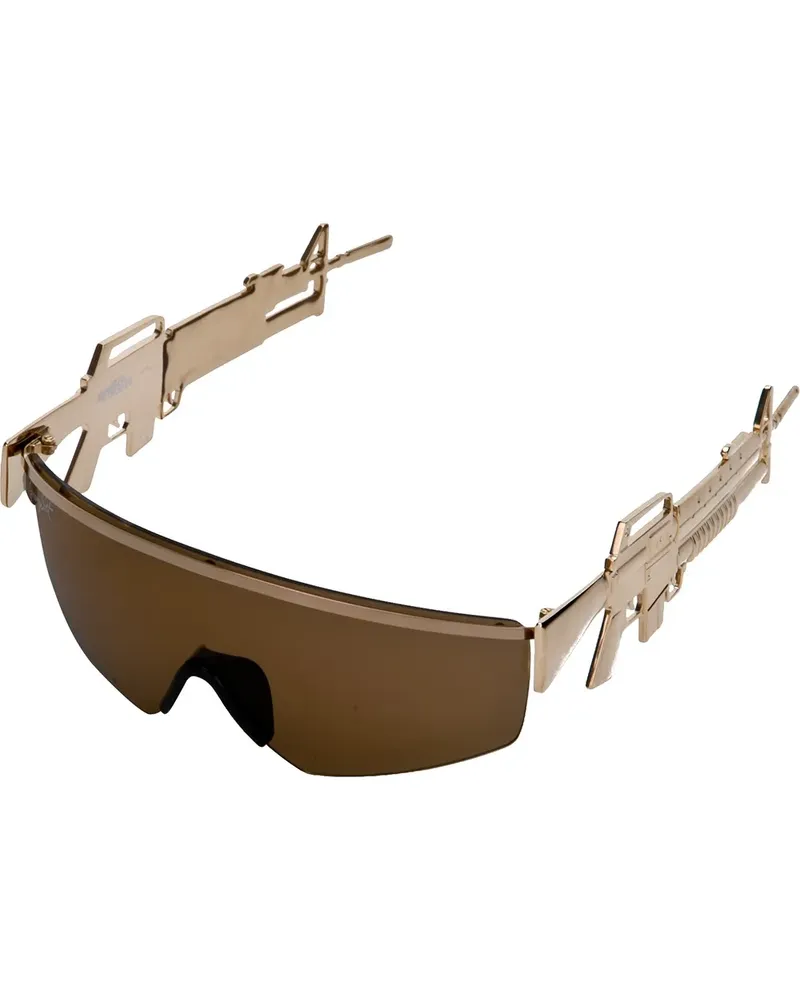 Linda Farrow Maschine Gun Oversized' Sonnenbrille - Metallic Metallic