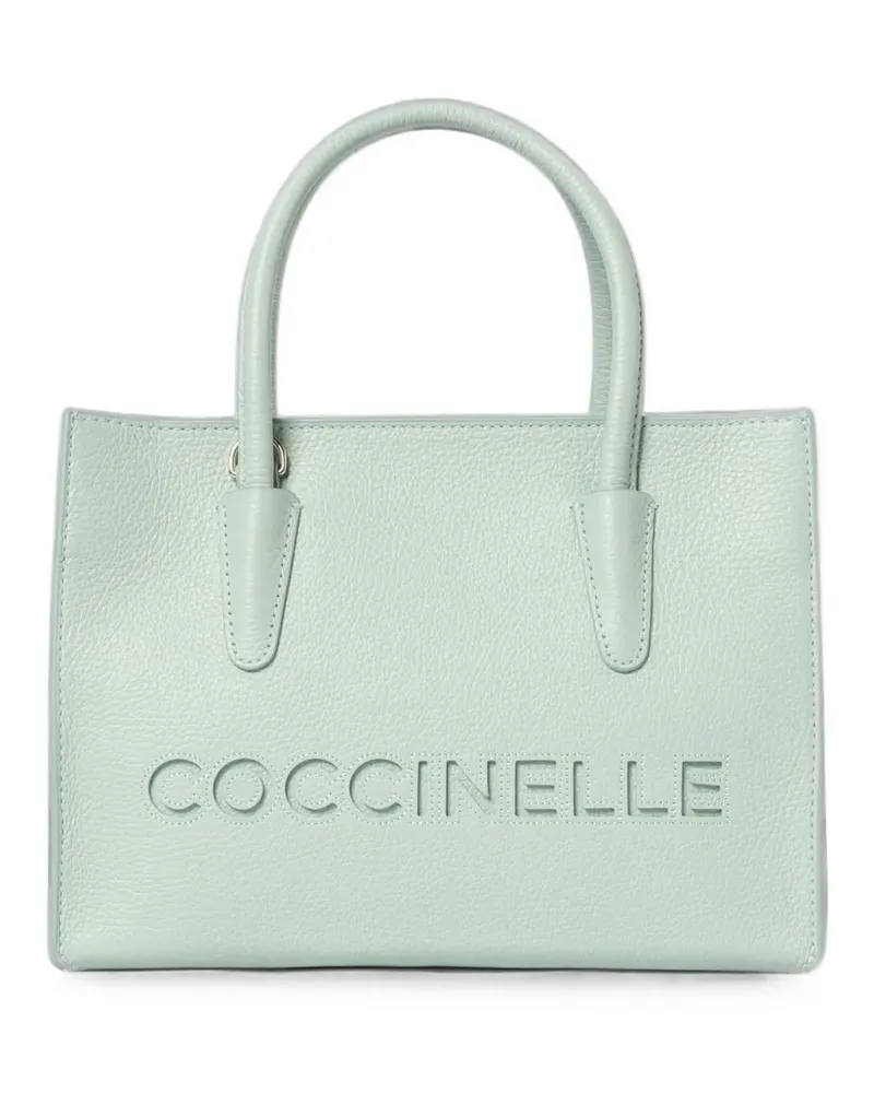 Coccinelle Myrtha pebbled leather tote bag - Grün Grün