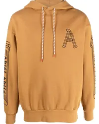 Aries Hoodie mit Logo-Print Braun