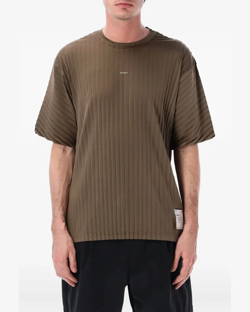 Satisfy AuraLite™ pleated T‑Shirt - Braun Braun
