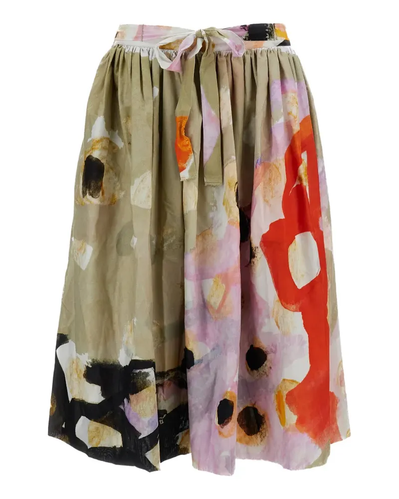 Daniela Gregis floral-print midi skirt - Nude Nude