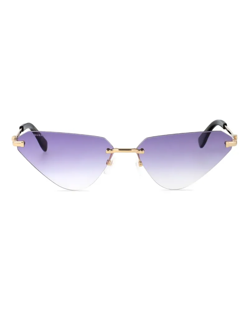 Dsquared2 Sonnenbrille mit geometrischem Gestell - Gold Gold