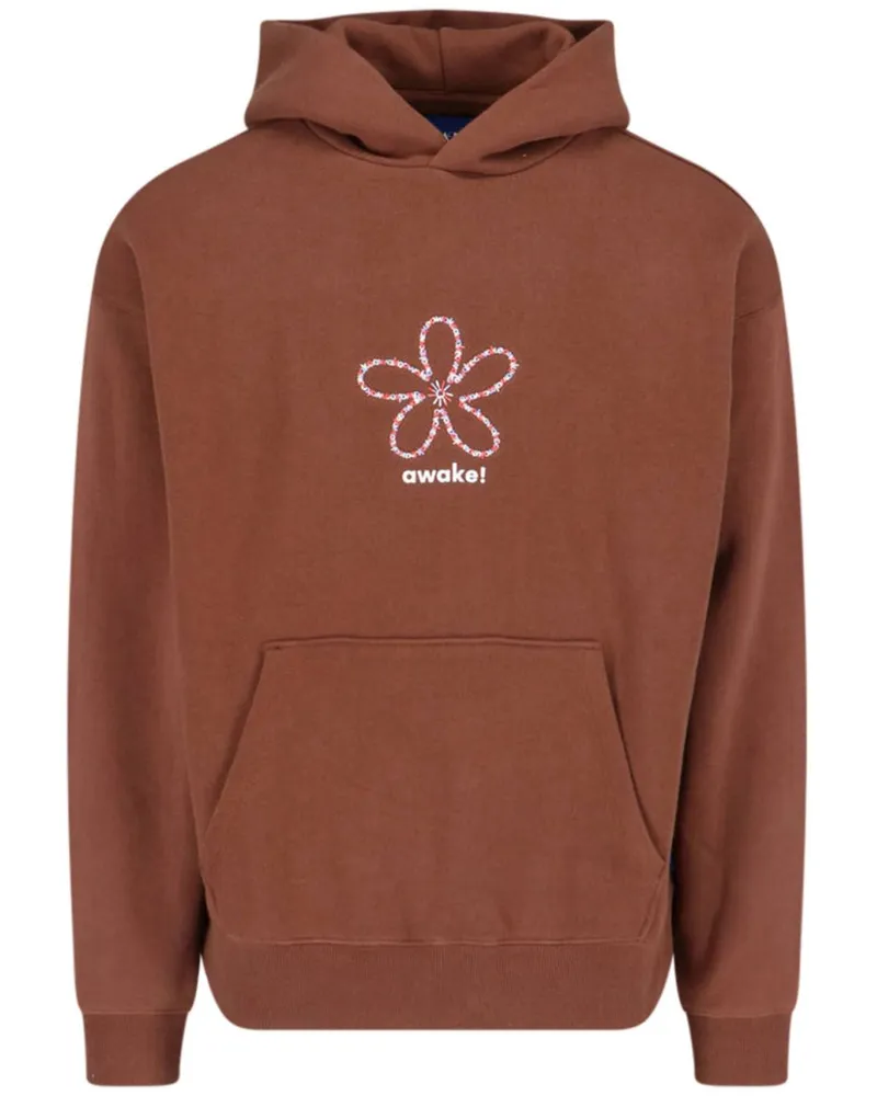 AWAKE NY Hoodie mit Logo-Print - Braun Braun