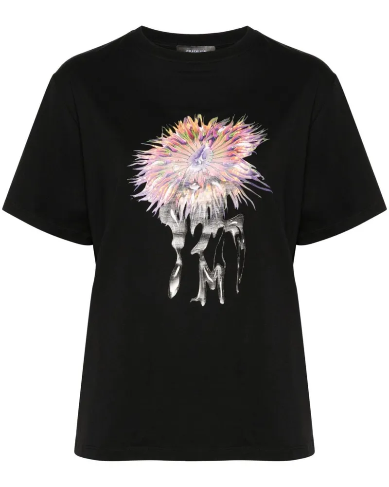 Thierry Mugler Anemone T-Shirt - Schwarz Schwarz