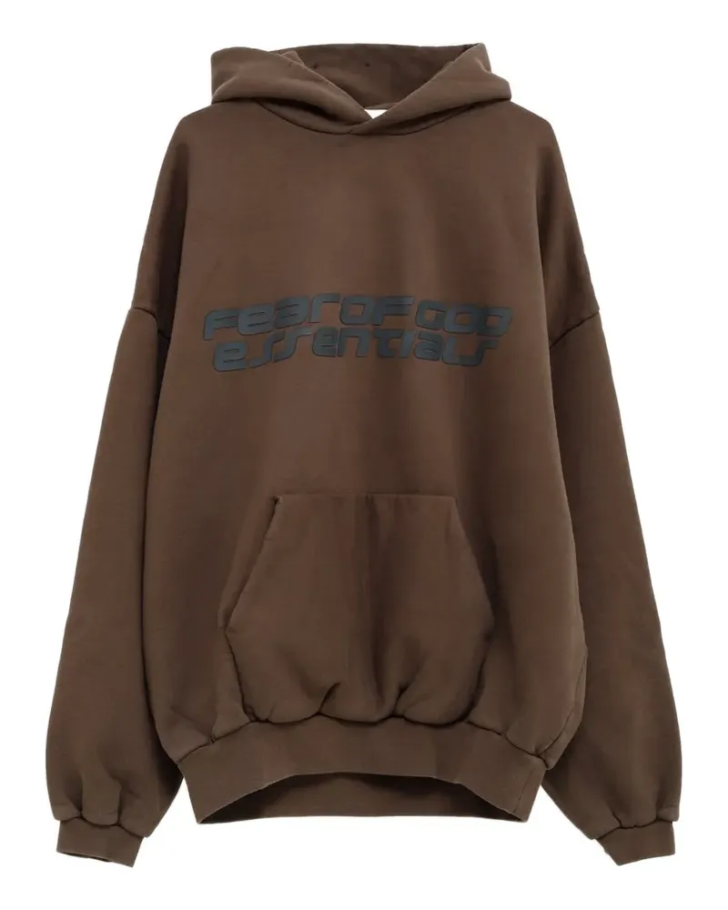 Fear of God 90s logo-print hoodie - Braun Braun