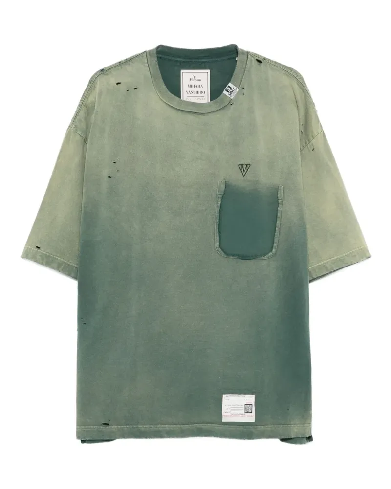 MIHARAYASUHIRO T-Shirt mit ausgewaschenem Effekt - Grün Grün