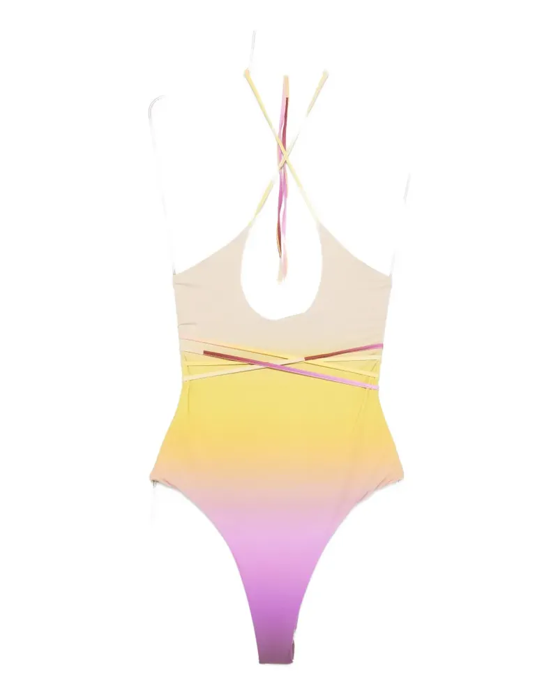 ATTICO wrap-around swimsuit - Gelb Gelb