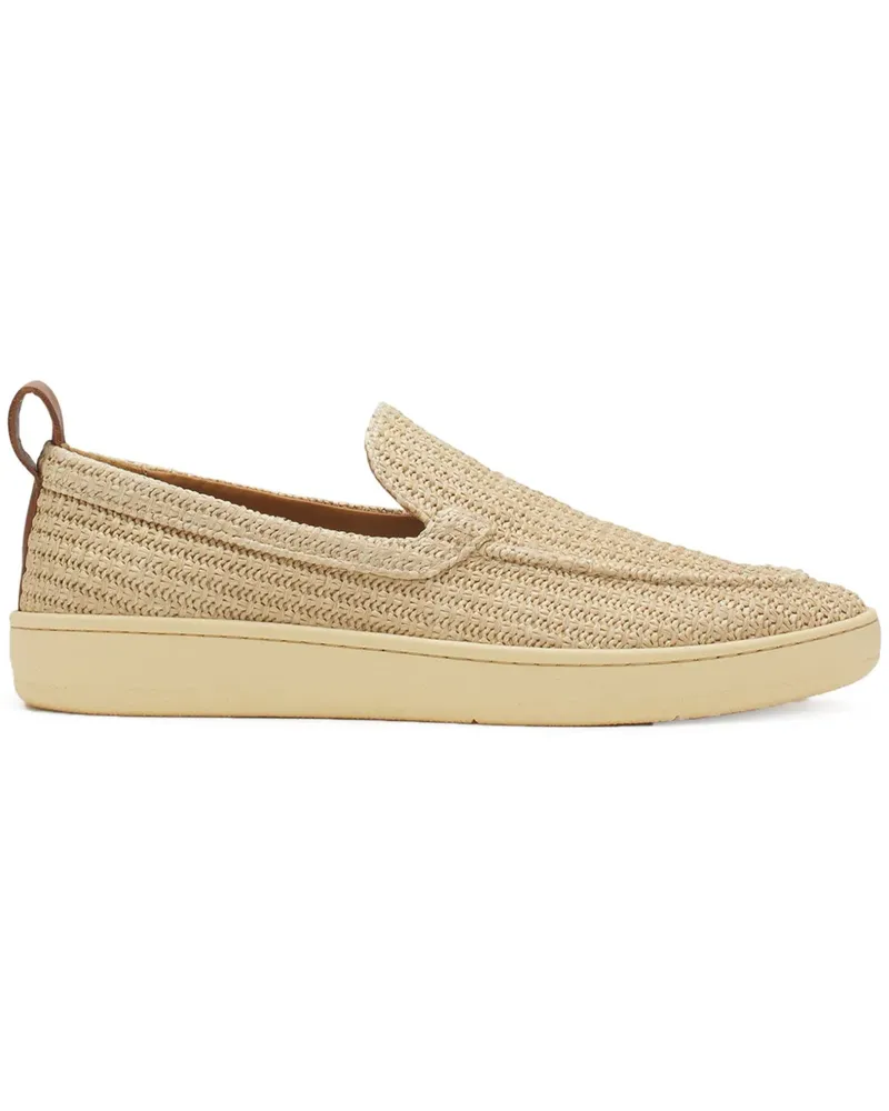 Lanvin Loafer aus Raffiabast - Nude Nude
