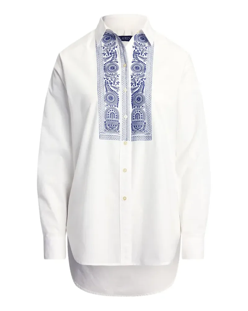 Ralph Lauren embroidered long-sleeve shirt - Weiß Weiß