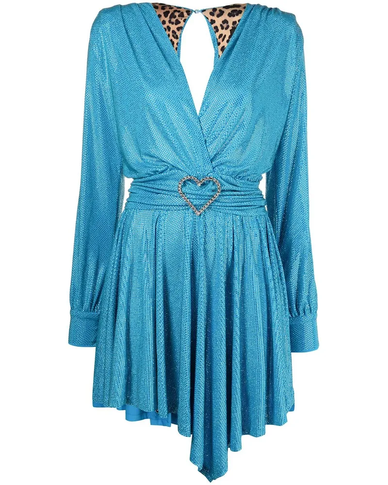 Philipp Plein Aphrodite' Midikleid mit Kristallen - Blau Blau