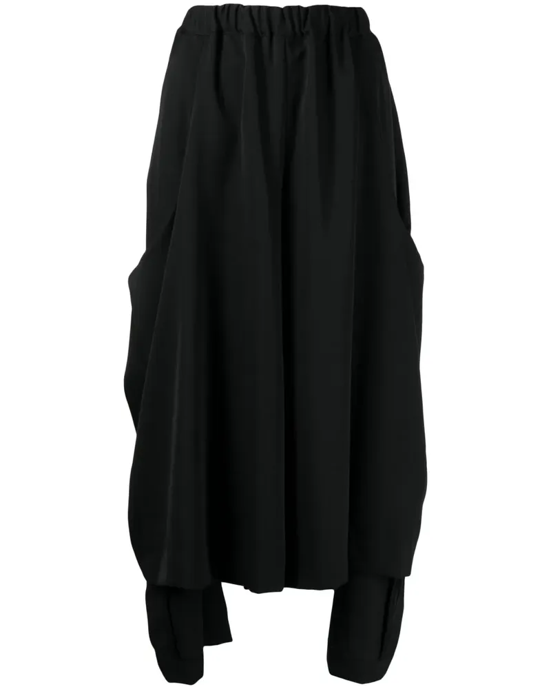 Comme des Garçons Asymmetrische Cropped-Hose - Schwarz Schwarz
