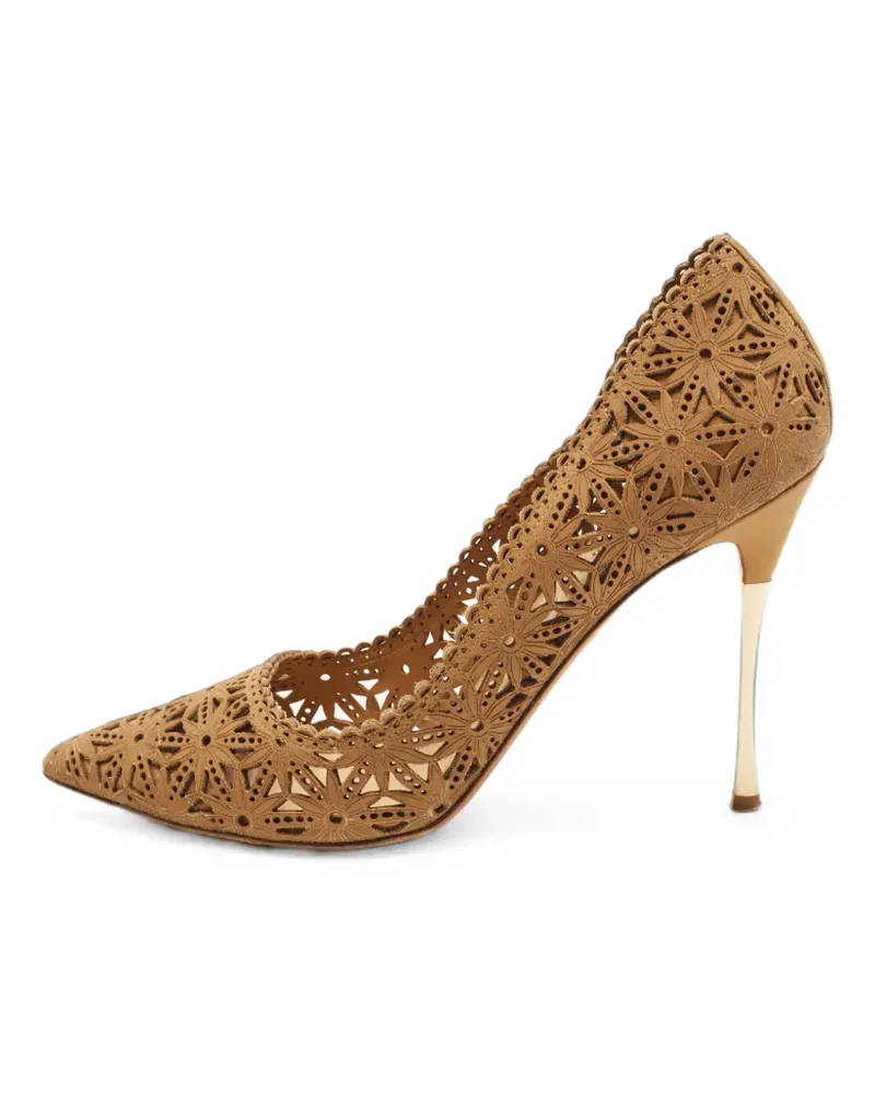 Nicholas Kirkwood Spitze Pumps mit Laser-Cuts - Nude Nude