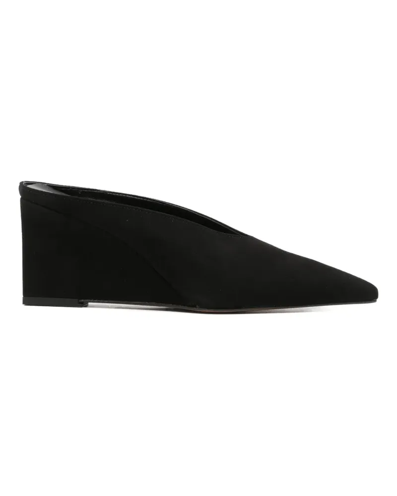 Bianca Di Bianca pointed-toe wedge mules - Schwarz Schwarz