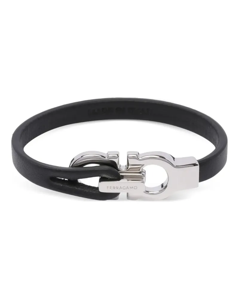 Ferragamo Armband mit "Gancio"-Schild - Schwarz Schwarz