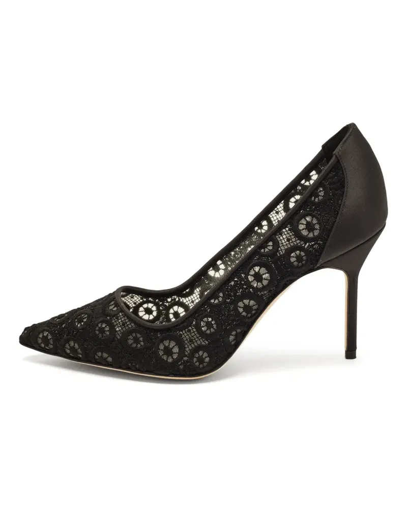Manolo Blahnik Bbla Pumps aus Spitze - Schwarz Schwarz