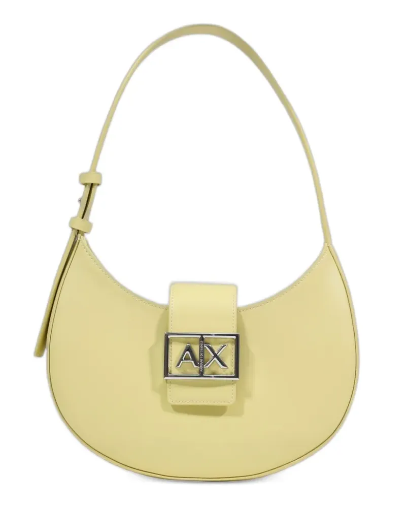 Armani Exchange Schultertasche mit Logo-Schild - Gelb Gelb