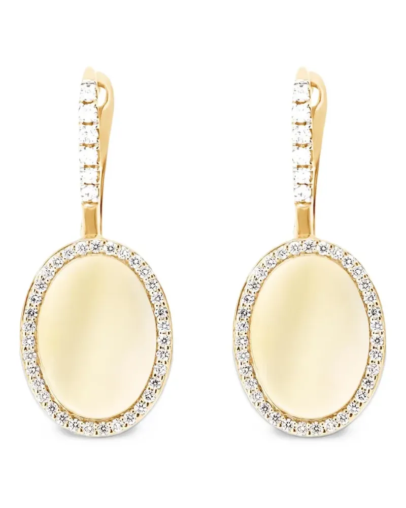 NANIS medium Sway Ciliegine diamond drop earrings - Gold Gold
