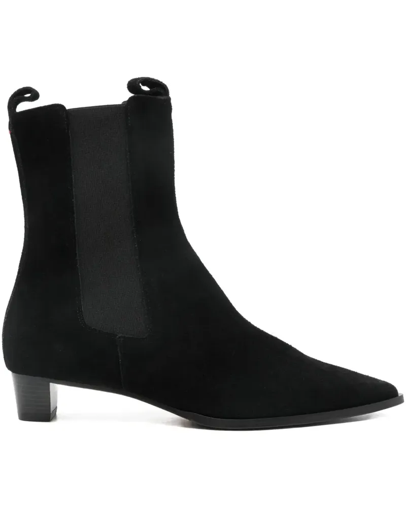aeyde Kiki Chelsea-Boots aus Wildleder - Schwarz Schwarz