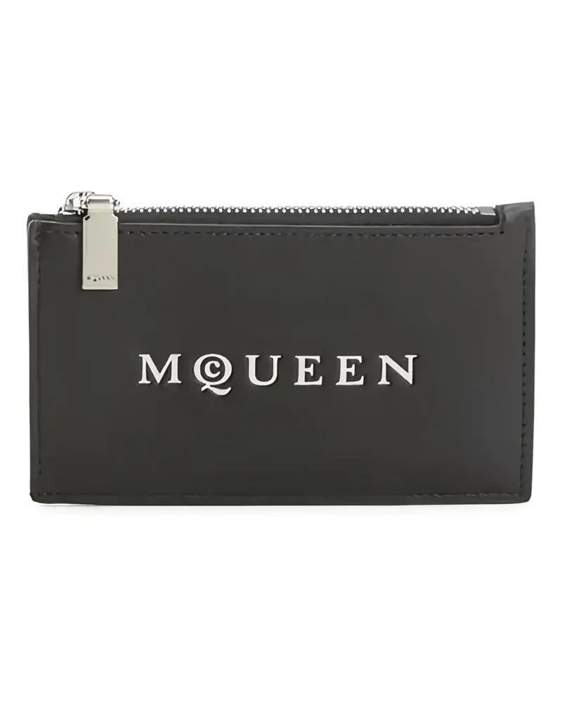 Alexander McQueen Kartenetui mit Logo-Prägung - Schwarz Schwarz