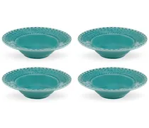 4er-Set Fantasia Suppenteller aus Keramik - Blau