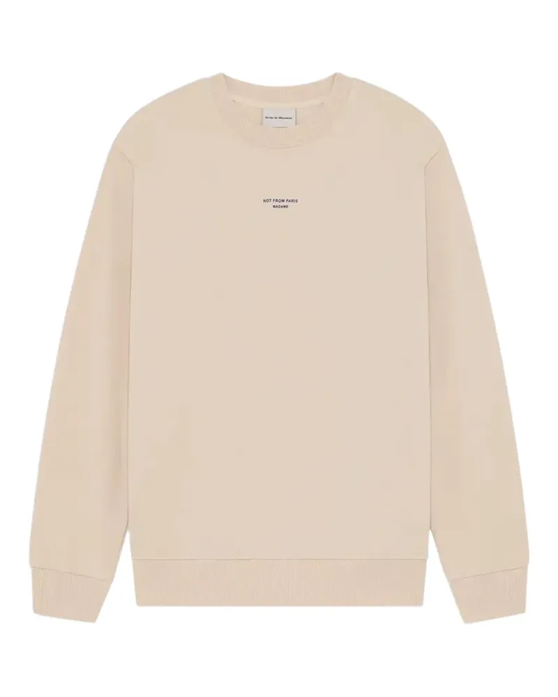 Drôle de Monsieur Sweatshirt mit Rundhalsausschnitt - Nude Nude