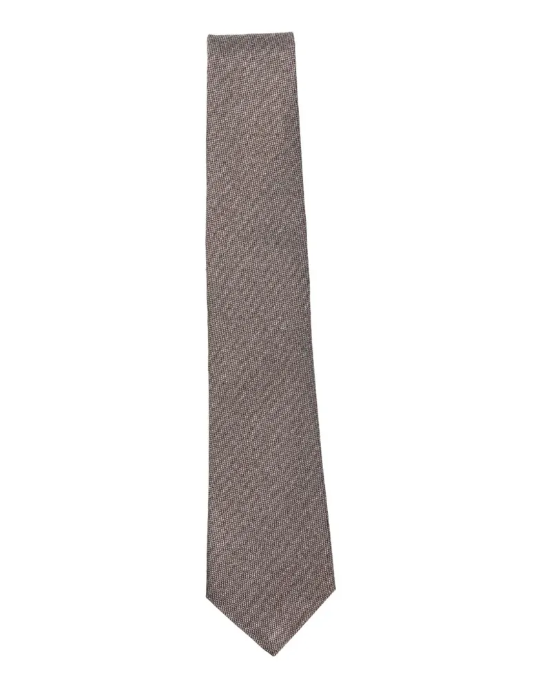 Canali Krawatte aus Seide - Braun Braun