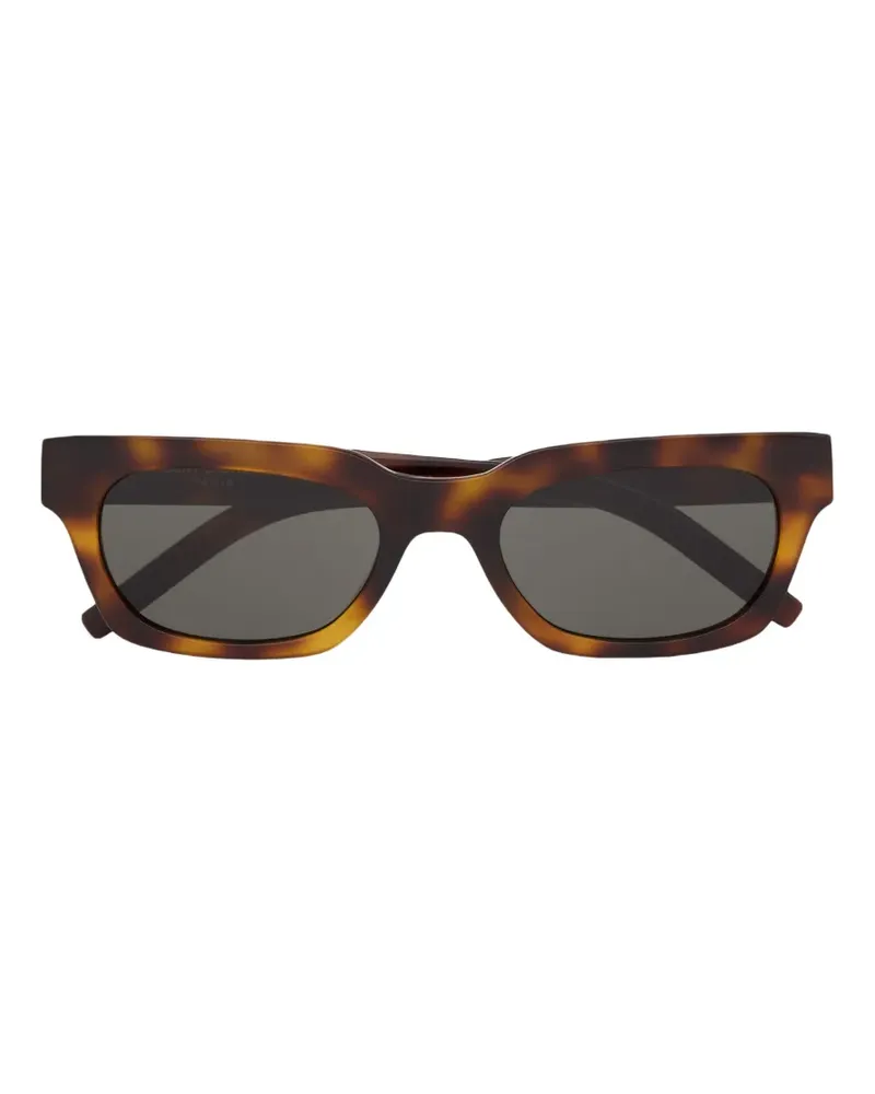 Saint Laurent Eckige SL M175 Cassandre Sonnenbrille - Braun Braun