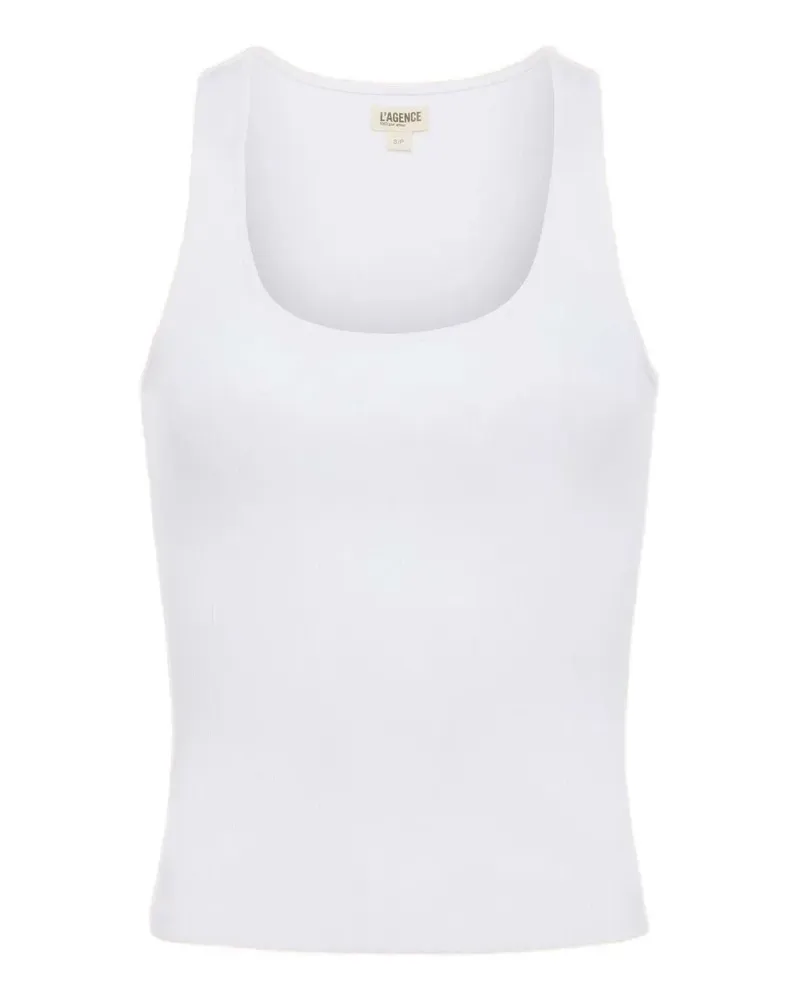 L'Agence Adira scoop-neck tank top - Weiß Weiß