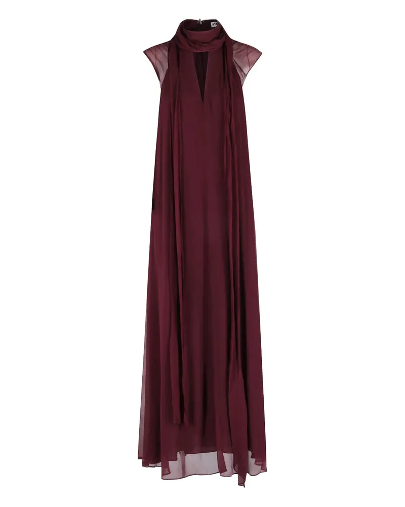 STAUD Camilla Maxikleid mit semi-transparentem Einsatz - Rot Rot