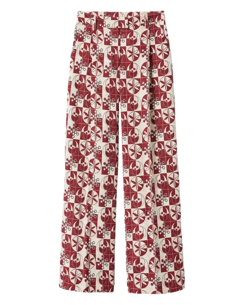 La DoubleJ Hose mit weitem Bein - Rot Rot