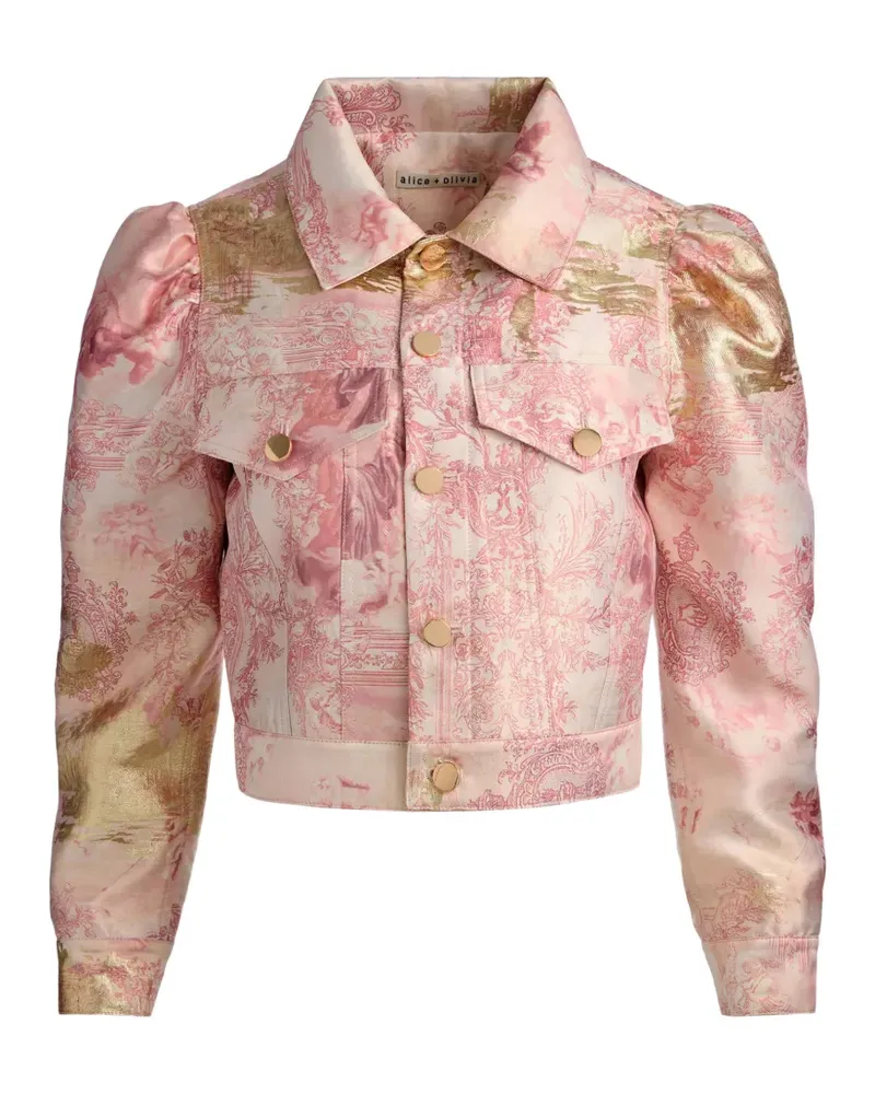 Alice + Olivia Lana puff-sleeve jacket - Rosa Rosa